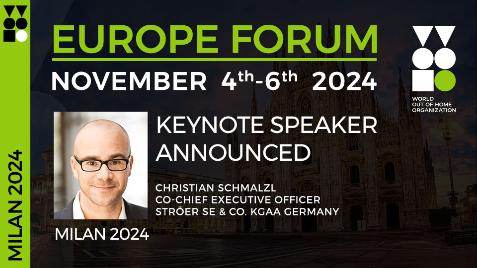 Ströer Co-CEO Christian Schmalzl named as keynote speaker for WOO Europe Regional Forum in Milan