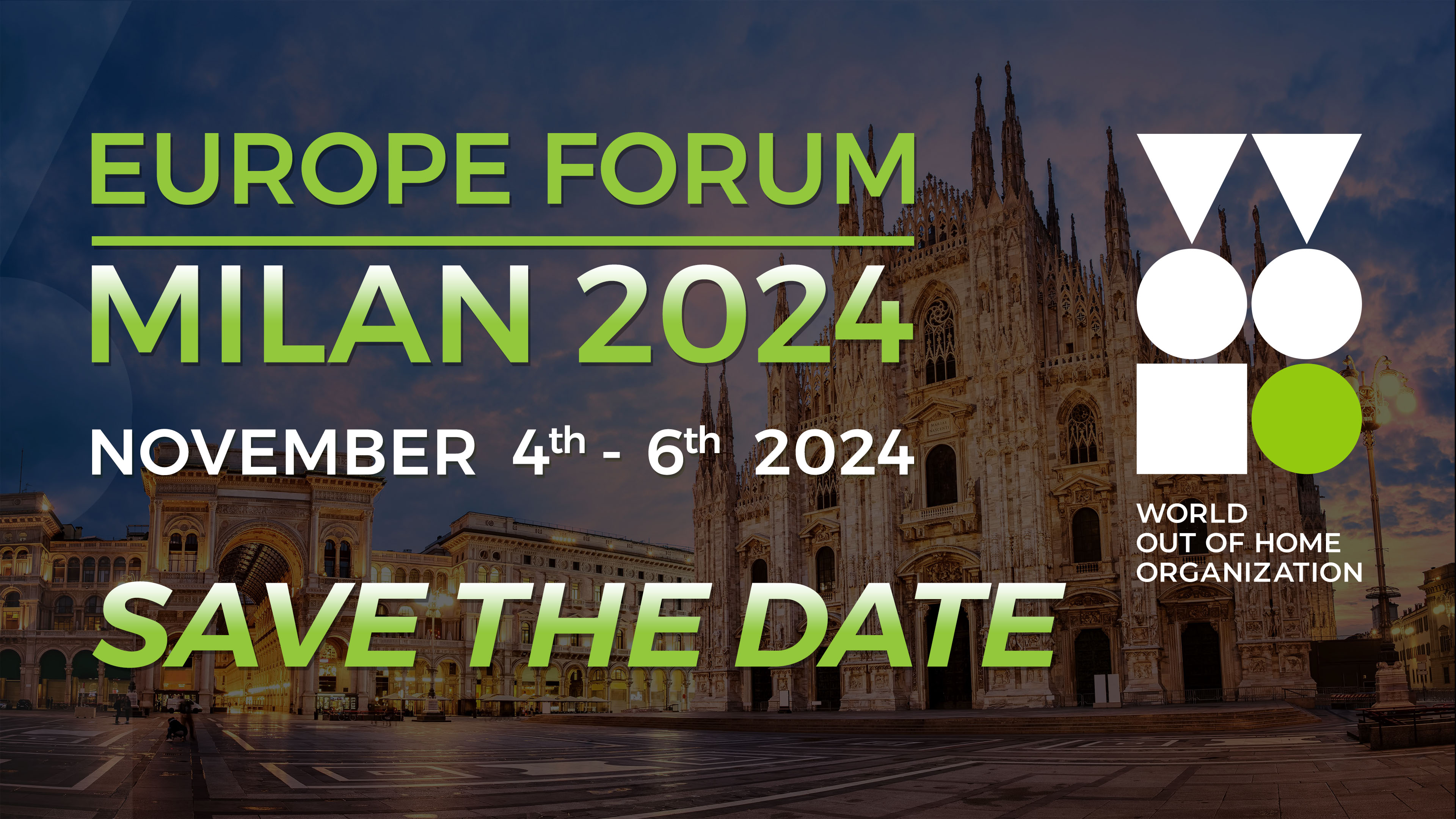 WOO heads for Milan for first in-person European Regional Forum - European OOH market on an upswing